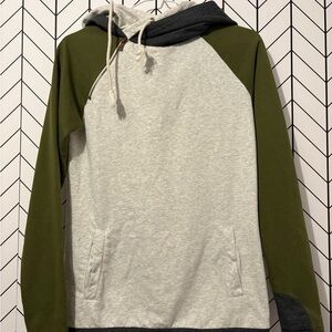 AMPERSAND AVE Olive and Gray Women's Hoodie
